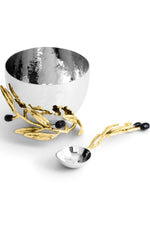 Olive Branch Nut Dish with Spoon