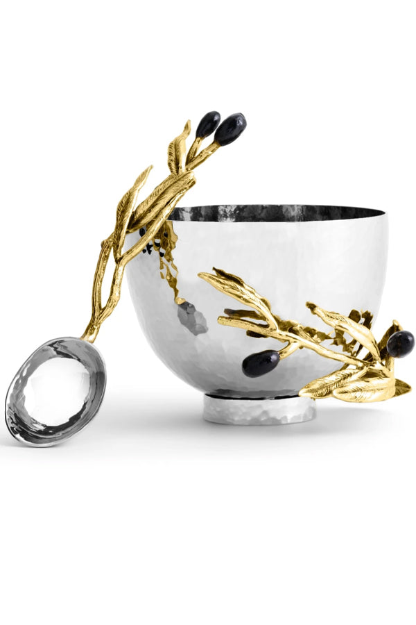 Olive Branch Nut Dish with Spoon