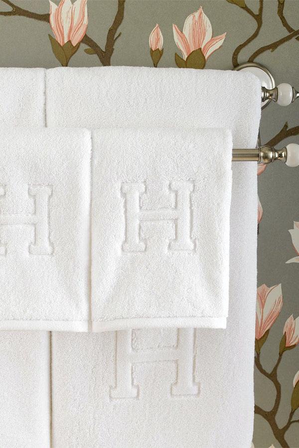 Monogram hand towels online for bathroom