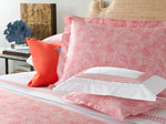 Matouk Nikita Duvet Cover in Coral