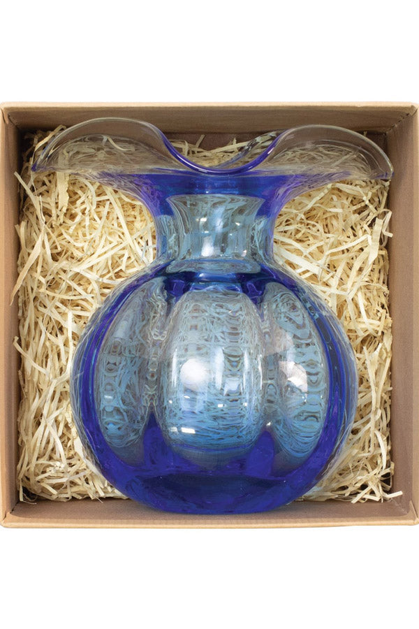 Vietri Hibiscus Glass Cobalt Bud Vase